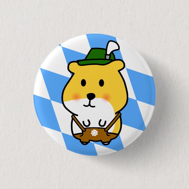 Bavarian Hamster 3 Cm Round Badge (Front)