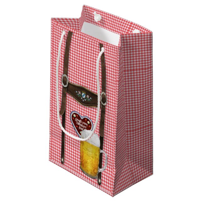 Bavarian Lederhosen Gift Bag (Front Angled)