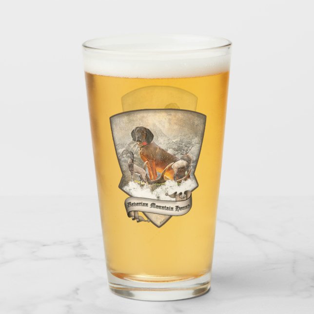 Bavarian Mountain Hound,  Art  Glass (Back Filled)