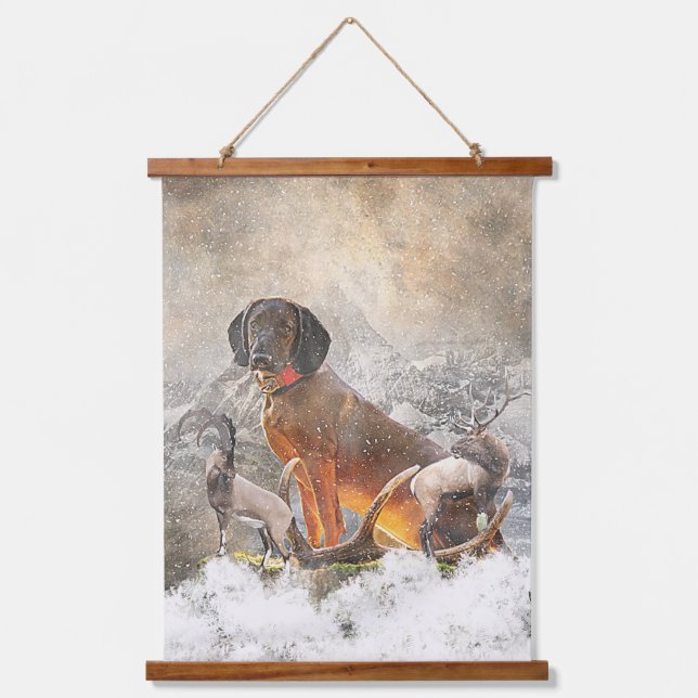 Bavarian Mountain Hound,  Art   Hanging Tapestry (Front)