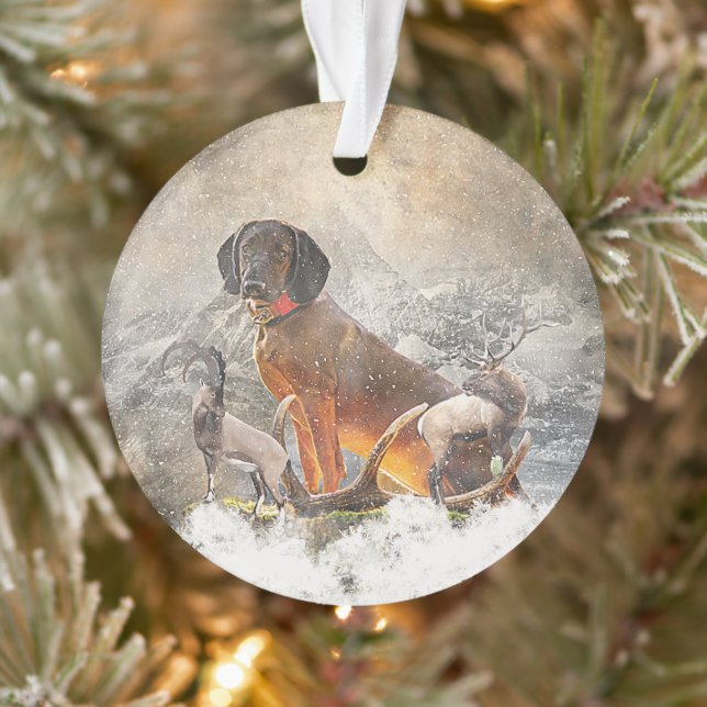 Bavarian Mountain Hound,  Art       Ornament (Tree)