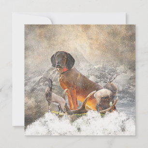 Bavarian Mountain Hound, Art Thank You Card