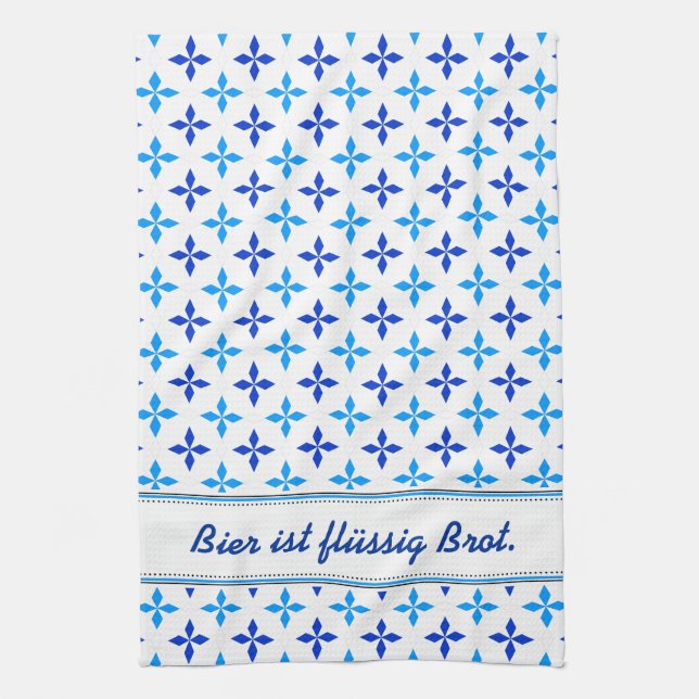 Bavarian patterns tea towel (Vertical)