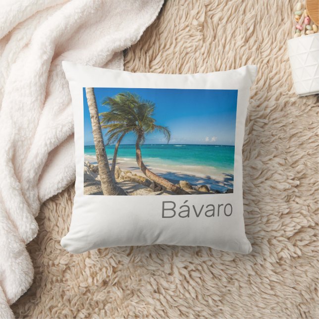 Bavaro Beach Caribbean Dominican Republic Souvenir Cushion (Blanket)