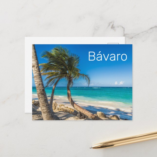 Bavaro Beach Caribbean Dominican Republic Souvenir Holiday Postcard (Front/Back In Situ)