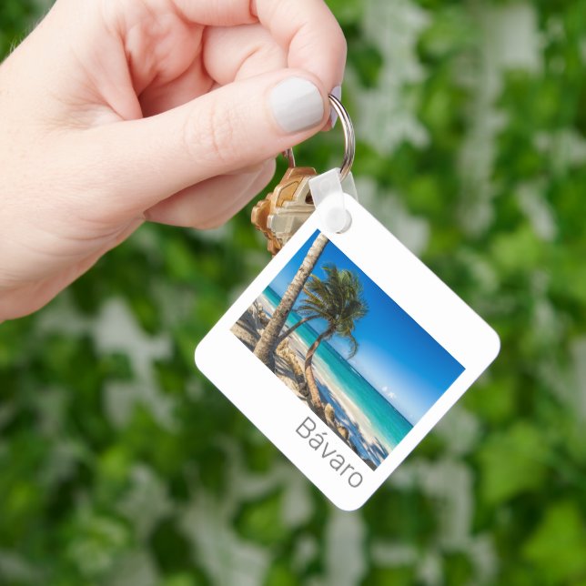 Bavaro Beach Caribbean Dominican Republic Souvenir Key Ring (Hand)