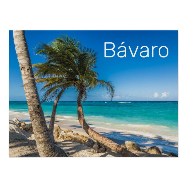 Bavaro Beach Caribbean Dominican Republic Souvenir Poster (Front)