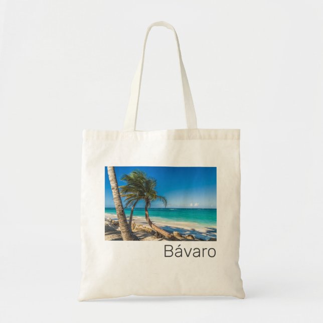 Bavaro Beach Caribbean Dominican Republic Souvenir Tote Bag (Front)