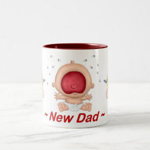 Bawling Baby - New Dad Two-Tone Coffee Mug
