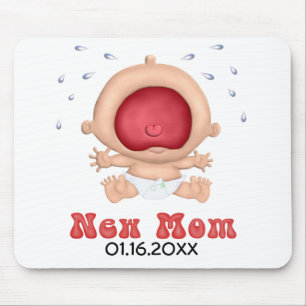 Bawling Baby - New Mum - Customise Mouse Pad