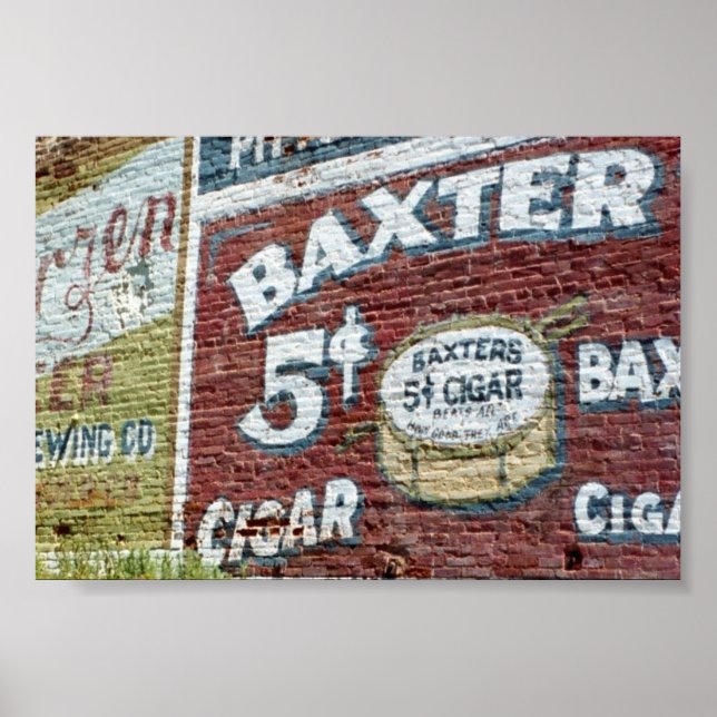 Baxter cigar ad poster (Front)