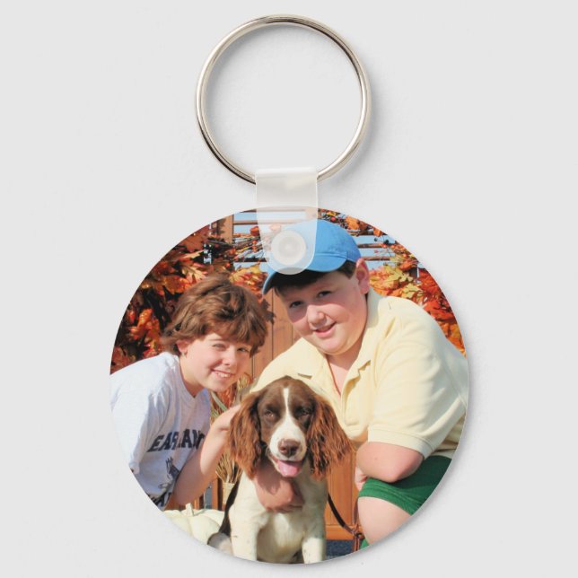 Baxter - English Springer Spaniel Photo-03 Key Ring (Front)