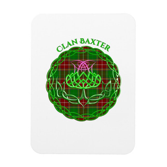 Baxter Scottish Tartan Celtic Thistle Magnet (Vertical)