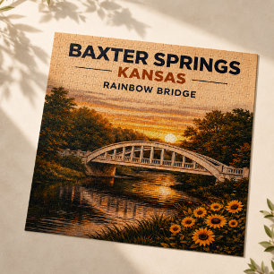 Baxter Springs Route 66 Kansas Game Night Jigsaw Puzzle
