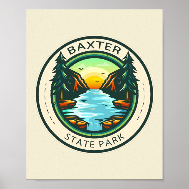 Baxter State Park Maine Badge Poster (Front)