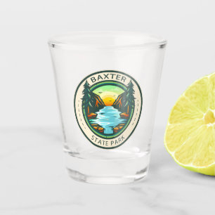 Baxter State Park Maine Badge Shot Glass