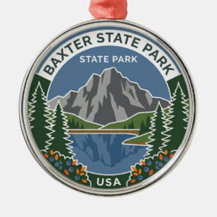 Baxter State Park Maine Metal Tree Decoration