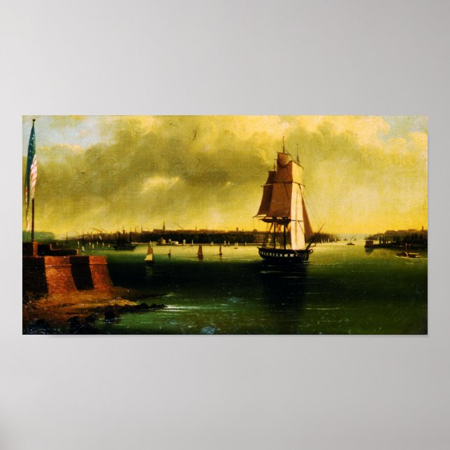 Bay and Harbour (1850) - Edmund C. Coates Poster (Front)