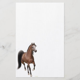Bay Arabian Horse Stationery