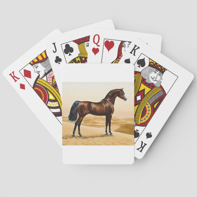 Bay Arabian Stallion Playing Cards (Back)