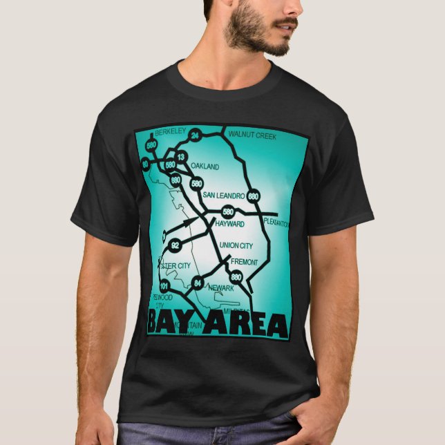Bay Area Freeway Map T-Shirt (Front)