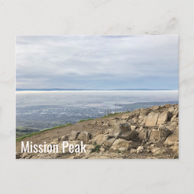 Bay Area Mission Peak Hike Top of Mountain Postcard (Front)