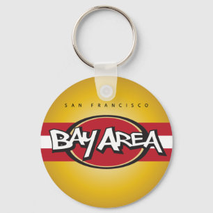 Bay Area Red & Gold Keychain