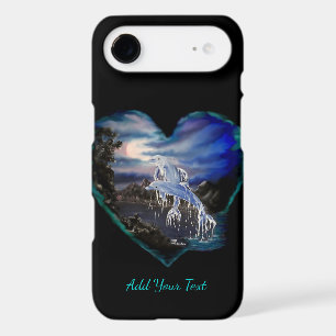 Bay at Night , Dolphin Love , Add Your Text