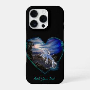 Bay at Night , Dolphin Love , Add Your Text iPhone 16 Pro Case