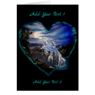 Bay at Night , Dolphin Love Card