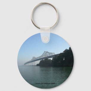 Bay Bridge from Clipper Cove, San Francisco, CA Key Ring