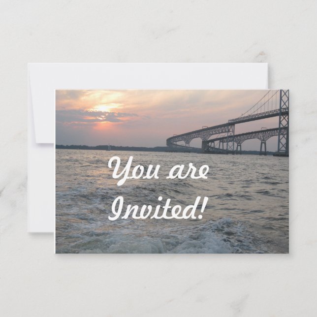 Bay Bridge Sunset Invitation (Front)