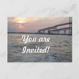 Bay Bridge Sunset Invitation