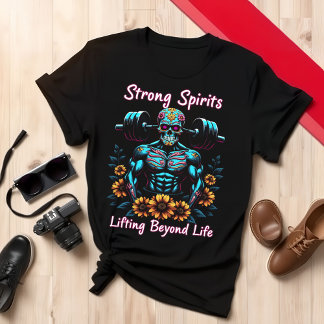 Bay Building Day of the Dead Art | Unique Cultural T-Shirt