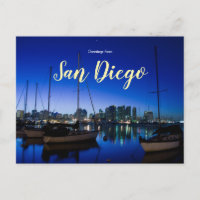 Bay California Greetings from San Diego Postcard 