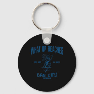 Bay City Michigan Mi Funny Vintage Beaches Tee Key Ring