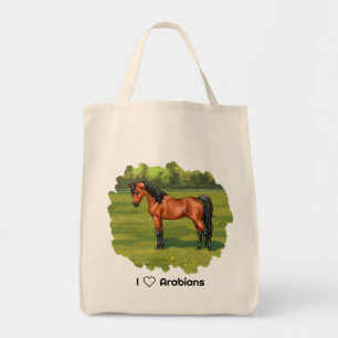 Bay Egyptian Arabian Horse Tote Bag