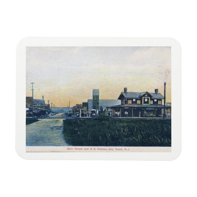 Bay Head, New Jersey, Main St, Vintage Magnet (Horizontal)