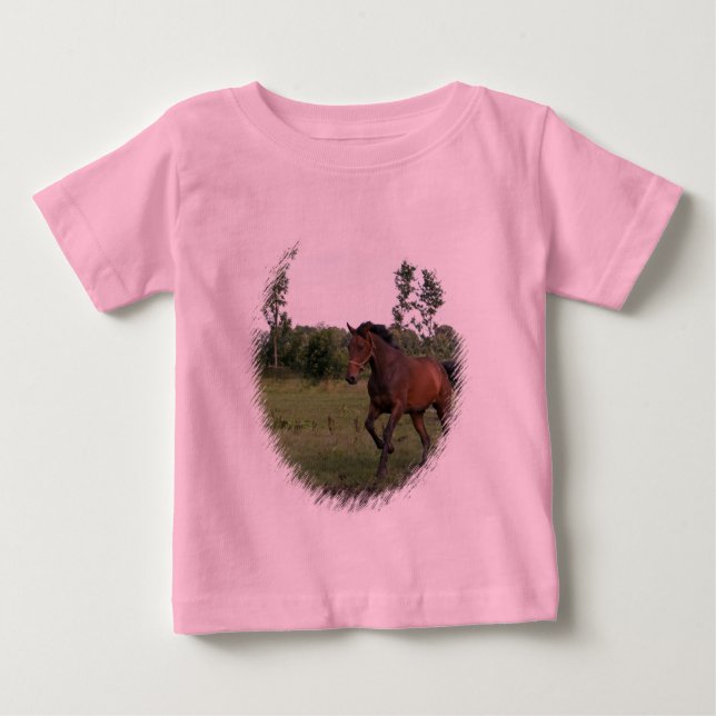 Bay Horse on Toddler T-Shirt (Front)