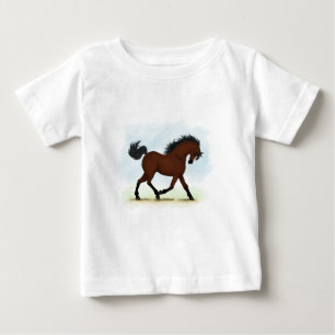 Bay Horse With Blaze Baby T-Shirt