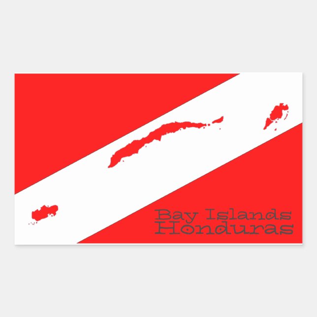 Bay Islands Scuba Rectangular Sticker (Front)