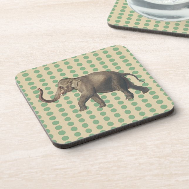 Bay Leaf Spice Moods Dots with Elephant Coaster (Left Side)