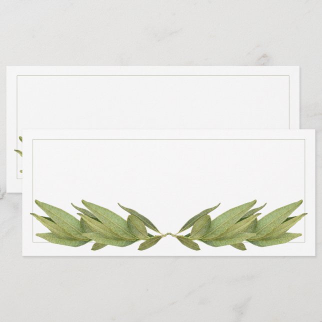 BAY LEAVES 4x9.25 Flat Card / Horizontal (Front/Back)