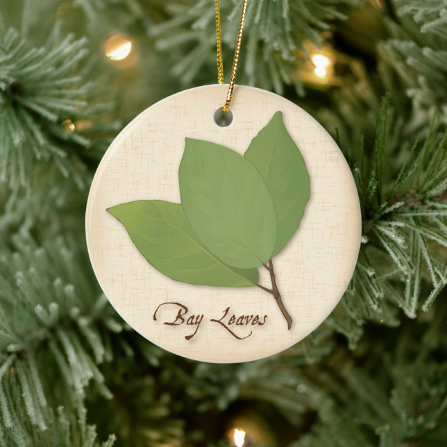 Bay Leaves Ceramic Tree Decoration (Tree)