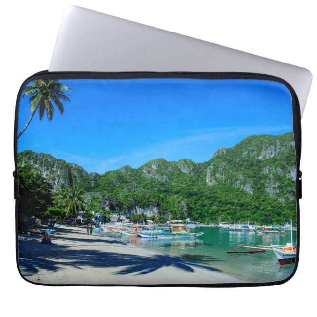 Bay Of El Nido Beach Laptop Sleeve (Front)
