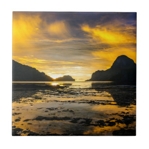 Bay Of El Nido Sunset Tile