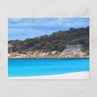 bay of fires blue waters postcard