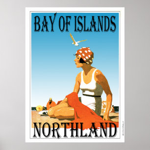 Bay of Islands, Northland Beach Poster