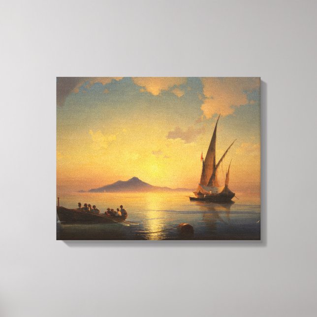 Bay of Naples Ivan Aivazovsky seascape waterscape Canvas Print (Front)