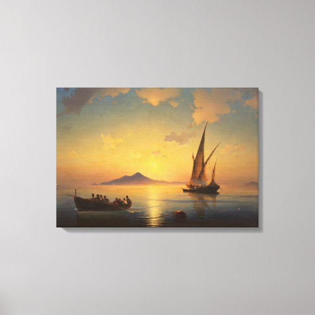 Bay of Naples Ivan Aivazovsky seascape waterscape Canvas Print (Front)